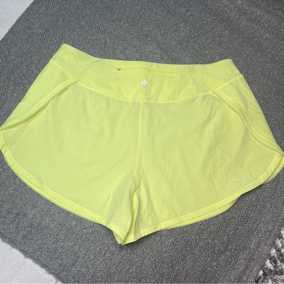 Lululemon Surefire Short High Rise Swift Athletic Shorts Florid Flash 12 - Picture 9 of 10